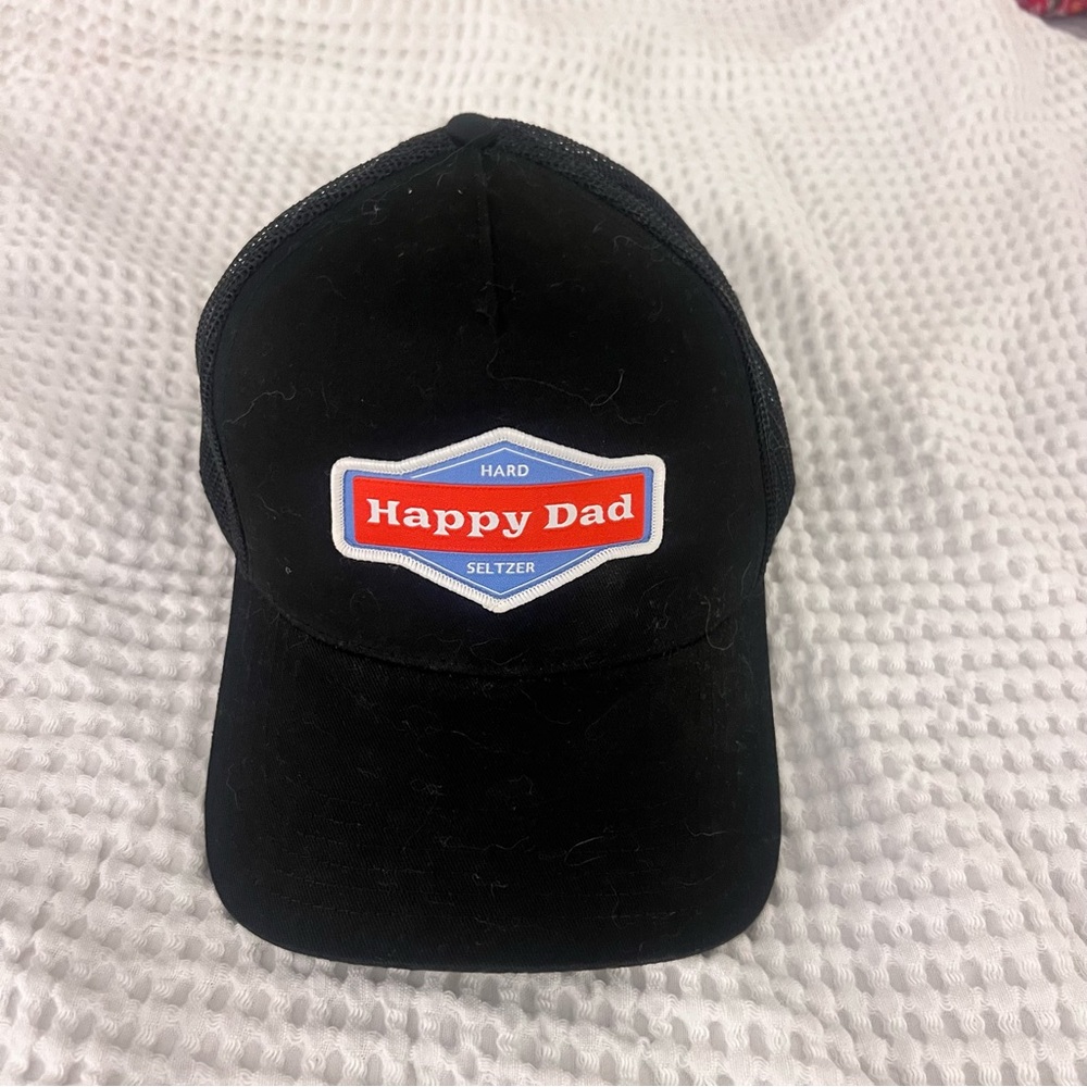 Black Happy Dad Trucker Hat